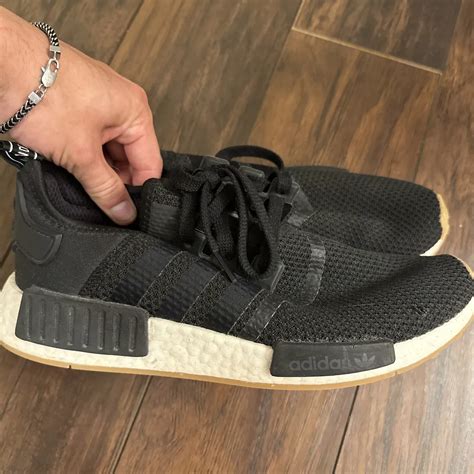 adidas nmd ganz schwarz|Adidas NMD with japanese writing.